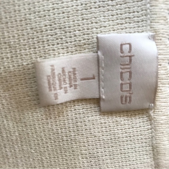 Chico's Cream and White Leopard Print Cardigan Sweaters - Picture 3 of 3